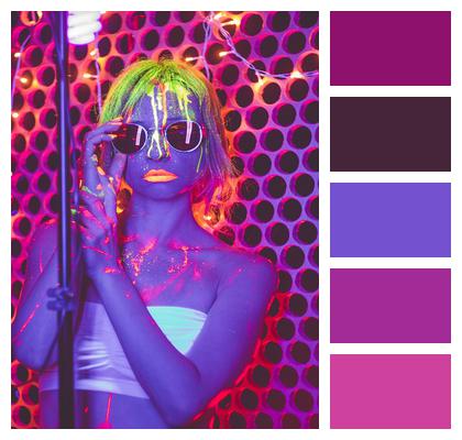 Neon Girls Body Art Image